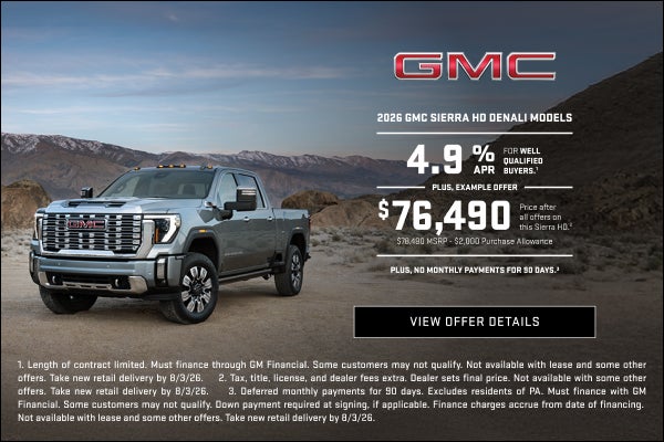 4.9% APR for well-qualified buyers.1

Plus,

Example offer:
$78,490 MSRP
$2,000 Purchase Allowanc...
